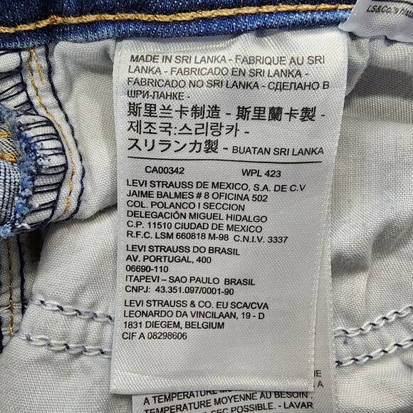 Levi's Jeans Women 28 Blue 720 High Rise Super Skinny Distressed Raw Hem Stretch - Picture 7 of 15